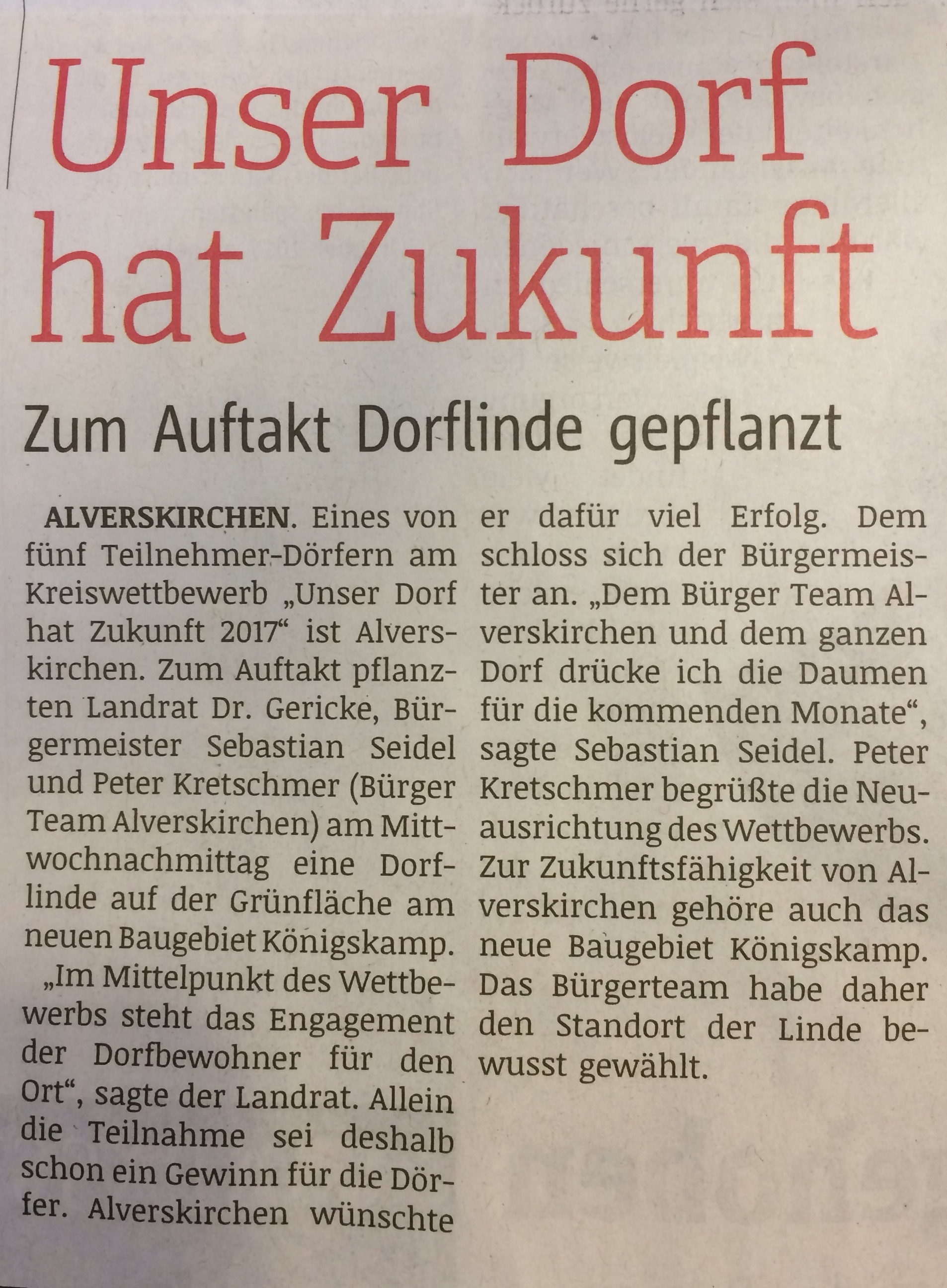 Dorflinde   Hallo 19.03.2017